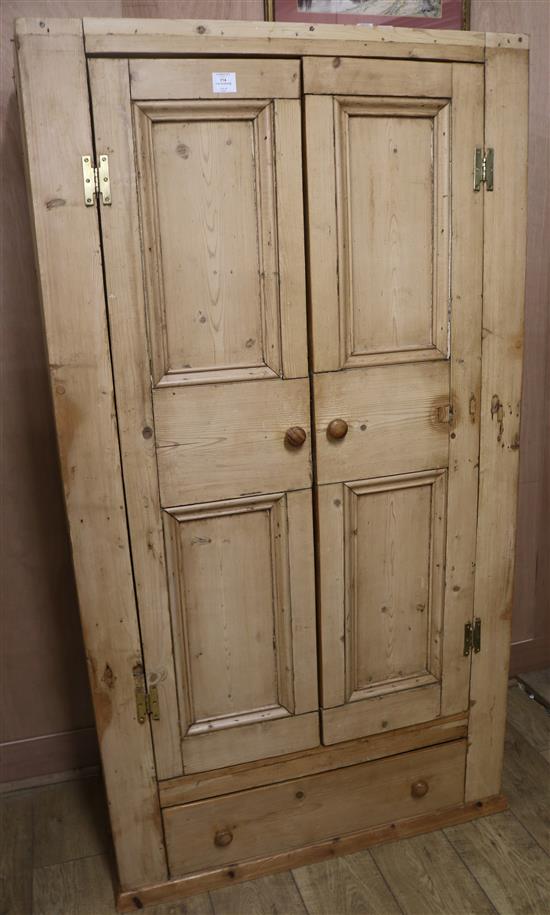 A pine wardrobe, H.176cm